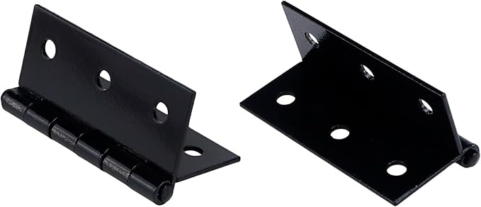 T Tulead Black Door Hinges Iron Cabinet Hinges Door Hardware Interior Door Hinges Gate Hinges Barn Hinges 2-Inch Pack of 12 with Screws