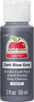 Apple Barrel Acrylic Paint, Dark Blue Gray 2 fl oz Classic Matte Acrylic Paint For Easy To Apply DIY Arts And Crafts, Art Supplies With A Matte Finish- Pack of 1