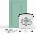 ALL-IN-ONE Paint by Heirloom Traditions, Honest (Mint Green), Gallon - Durable cabinet and furniture paint. Built in primer and top coat, no sanding needed. Includes our 30 featured color card.