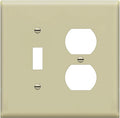 ENERLITES Combination Toggle Light Switch/Duplex Receptacle Outlet Wall Plate, Corrosive Resistant, Midway Size 2-Gang 4.88" x 4.92", 881121M-I