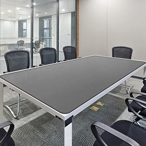CENNBIE MAX200 78.7" x 39.4" Leather Desk Mat, Extra Large Desk Pad Blotter Protector, Extended Table Pad, Waterproof PU Leather Desk Mat on top of desks Large for Office and Home (Grey)