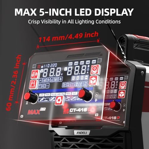 ANDELI Plasma Cutter Welder Combo,MIG Welder with Complete Welding Torch