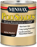 Minwax 213504444 Polyshades - Stain & Polyurethane in 1 Step, 1/2 pint, Royal Walnut, Satin