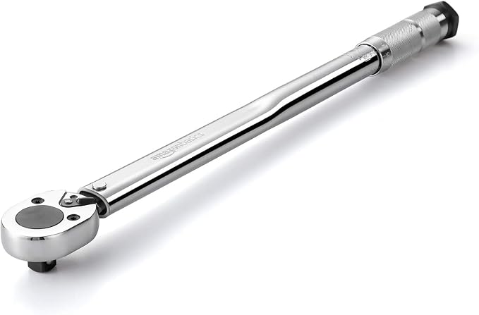 Amazon Basics 1/2-Inch Drive Click Heavy-Duty Torque Wrench with Audible Click, High Accuracy, 25-250 ft-lb, 33.9-338.9 Nm