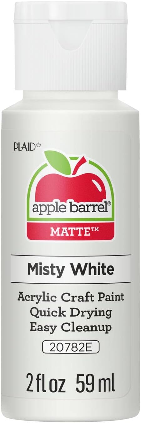 Apple Barrel Acrylic Paint in Assorted Colors (2 oz), 20782, Misty White