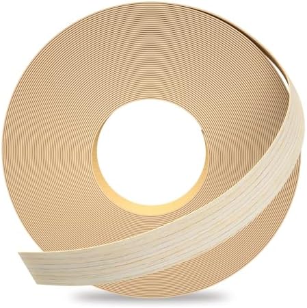 GSCIT Club White Oak Edge Banding, 1 inch x 250ft roll of Veneer Edge Banding Pre-glued Flexible, Wood Tape for Cabinet Repair Furniture