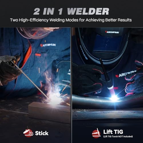ARCCAPTAIN 220A Stick Welder, 110V/220V ARC/Lift TIG Welding Machine