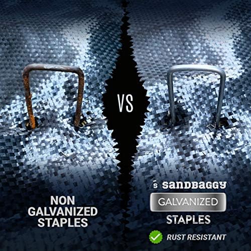 Sandbaggy 12 Inch Rust-Free Landscape Staples ~ Extra Long SOD Garden Stakes Weed Barrier Pins (1000 Staples)