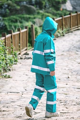 RainRider Mens Rain Suits Waterproof Rain Gear Reflective Rain Coat & Pants