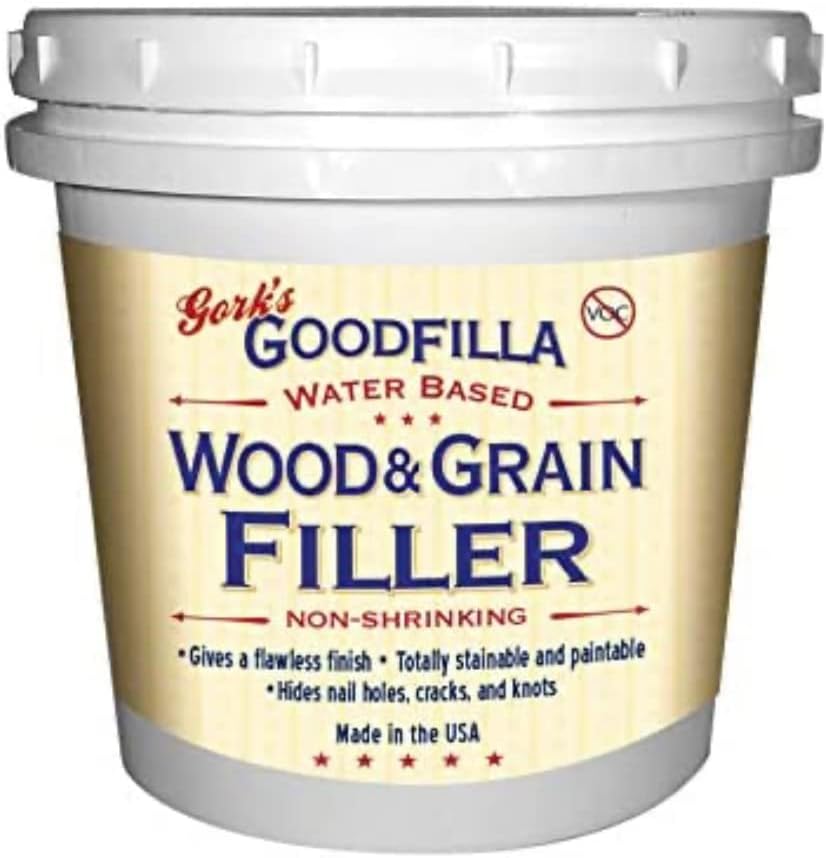 Goodfilla Mahogany,1 Quart (3.5lbs) Wood and Grain Filler, Stainable, Tintable, Sandable, Zero Waste, Non-Toxic, USA Made