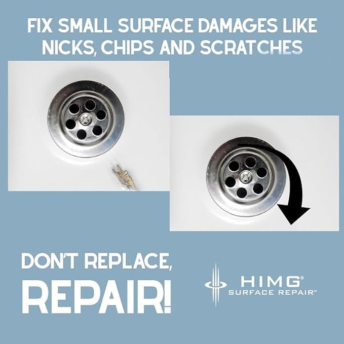 HIMG Bathtub & Shower Pan Repair Kit, Compatible with V&B Star White