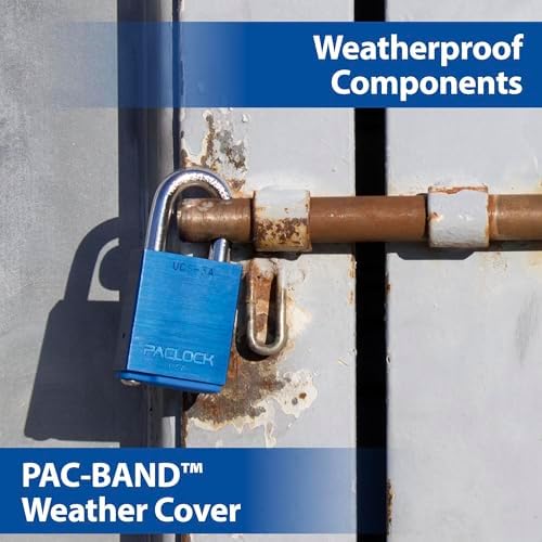 PACLOCK's 3-Series Padlock, Standard Rekeyable (SR), 3/8" Diameter Hard. Stainless Steel Shackle, 2-1/2" Tall, Keyed Differently w/ 2 Keys, Blue