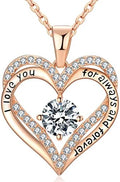 18K Rose Gold Necklaces for Women Birthday Gifts for Women Jewelry for Women Birthday Gifts for Wife Girlfriend Daughter Wife Birthday Gifts for Anniversary Mothers Day Christmas Valentines Gifts