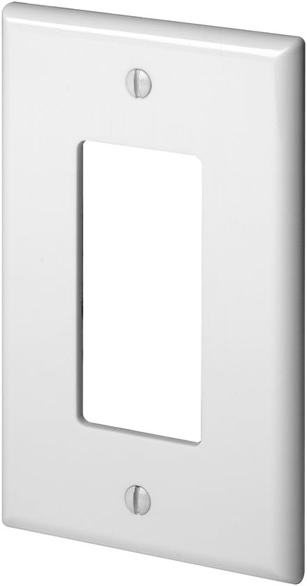 Leviton 1-Gang 1-Decora Midway Nylon Wallplate, PJ26-W, White