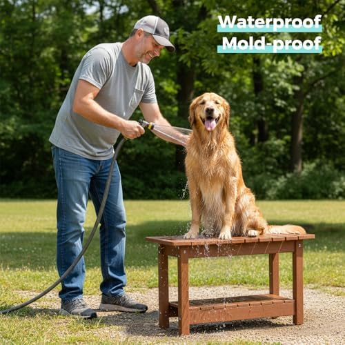 30" Shower Bench, HIPS Waterproof Shower Stool for Shaving Legs