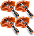 Housolution Right Angle Clamp, [4PACK] 90° Aluminum Alloy - Orange
