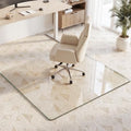 Antok Tempered Glass Chair Mat, 45"x45" Office Chair Mat for Carpet & Hardwood Floors, Heavy Duty 1/5" Desk Chair Mat for Smooth Rolling at Home or Office
