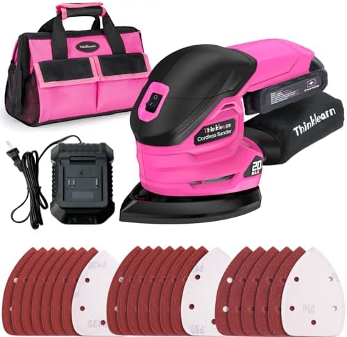 THINKLEARN Cordless Detail Sander, 20V Electric Hand Sander