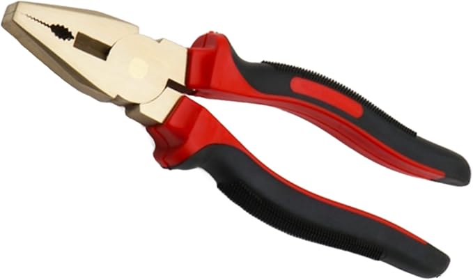 TMAX Non Sparking Combination Pliers 200mm (7-7/8") L, Aluminum Bronze | Spark Free Safety, Non-Magnetic And Corrosion-Resistant | Safety Tool For Flammable Hazardous Environment