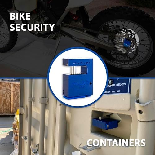 PACLOCK's 17-600-Series Block-Lock, UCS, High Performance 6-Pin Cylinder, Keyed Differently w/ 2 Keys, Silver Anodized Aluminum