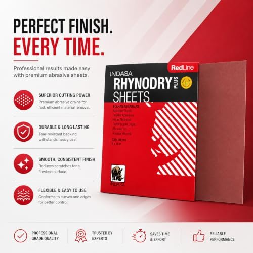 Buy Indasa Red Line Rhynodry Heavy Duty Sanding Sheets, 5 Series (5-80)