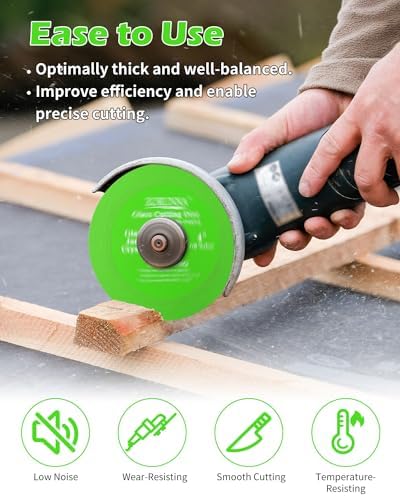 ZORUNNA 20Pcs 4" Glass Cutting Disc, Diamond Blade for Angle Grinder