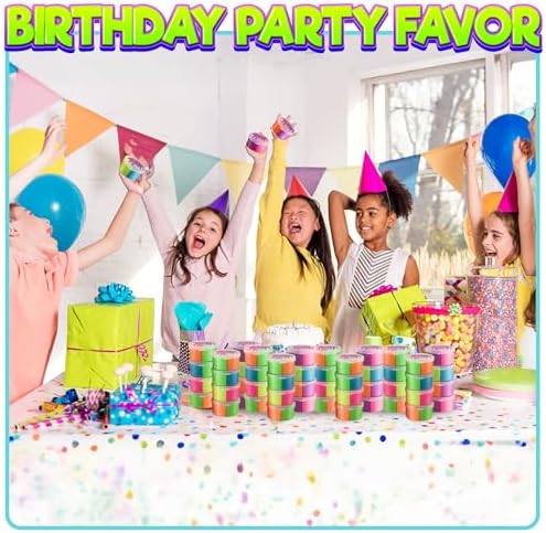 Neon Bouncing Putty (12-Pack) Fluffy DIY Slime Ball Sensory Toys