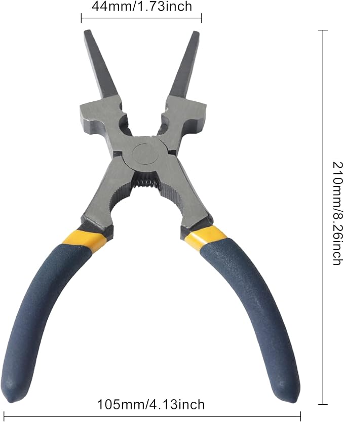 Professional 8" Weliding Pliers, Sharp MIG Pliers for Rust Resistant, Long Nose with Anti-slip Handle - Durable and Effecient (1PCS)