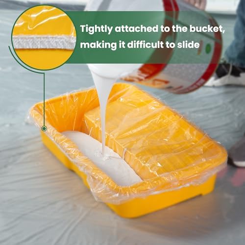 Voomey 18 Inch Paint Tray Liners, Plastic Paint Tray Liner 5 Packs for 18 inch Paint Roller Kit, Disposable for Quick Cleanup