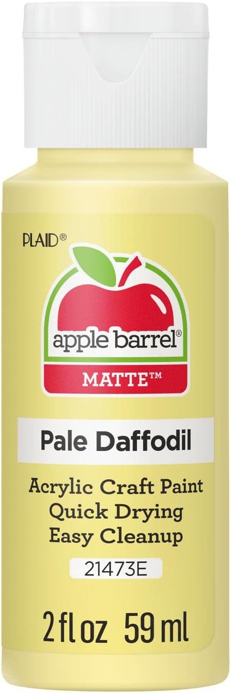 Apple Barrel Acrylic Paint in Assorted Colors (2 oz), 21473, Pale Daffodil