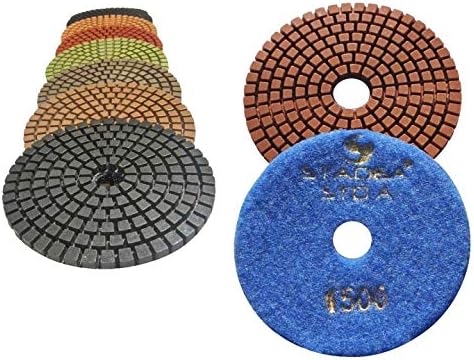 Grit 1500 5" Diamond Polishing Pads Premium Grade Wet Flexible 2.2 MM High