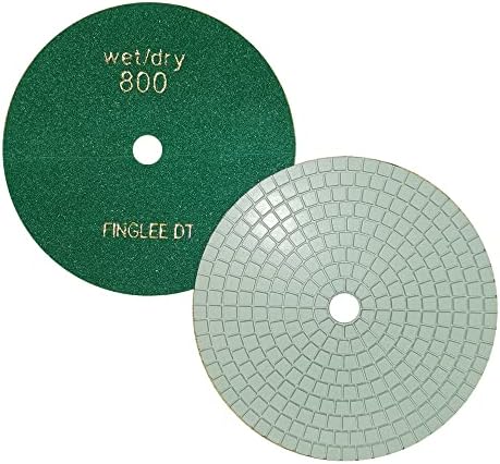 1Pc 7 inch Diamond Polishing Pad Wet/Dry Tile Polishing Pad for Grinder,for Concrete Marble Quartz Stone Countertop Granite Polishing. (Grit 800)