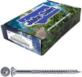 Jake Sales #9 x 2-1/2" Silver Star Stainless Steel Wood Screw Torx/Star Drive Head - Grade 300 Series Stainless Steel Torx/Star Drive Wood Screws - (5 POUNDS - 550 Approx. Screw Count)