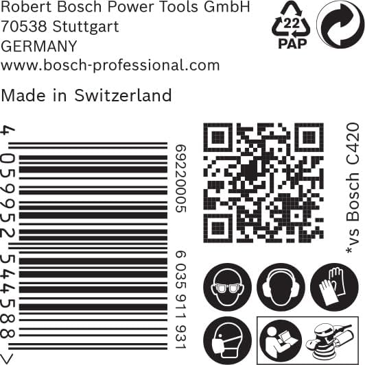 Bosch Professional 50x Expert C470 Sandpaper (for Hardwood, Paint on wood, Ø 125 mm, Grit 150, Accessories Random Orbital Sander)