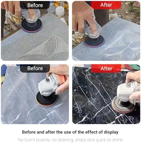 LOZLIN 4" Diamond Polishing Pads 16PCS 50-10000 Grit Hook & Loop for Stone