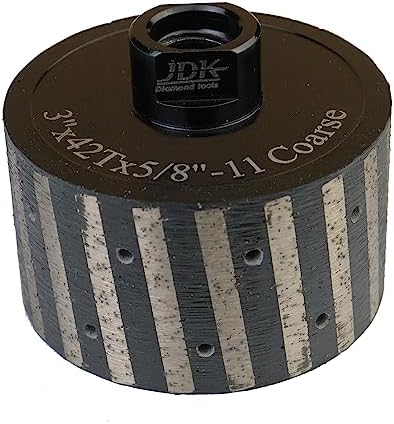 JDK 3 Inch Diamond Drum Wheel Resin Filled Zero Tolerance for Grinding Granite Marble Engineering Stones Concrete Sink Hole with 5/8’’-11 Thread (3 Inch,Resin Filled)