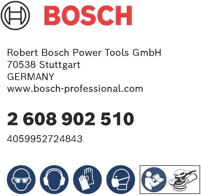 Bosch 50x Expert C470 Sandpaper Set (for Paint on Wood, Hardwood, Ø 125 mm, Grit 10 x 60, 10 x 80, 10 x 120, 10 x 180, 10 x 240, Professional Accessory Random Orbital Sander, Random Orbital Sander)