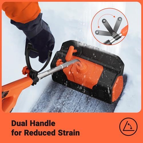 VOLTASK 17-Inch Corded Snow Blower, 12 Amp Electric Snow Blower with Directional Plate