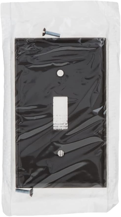 Leviton 1-Gang Toggle Device Switch Wallplate, Standard Size, Thermoset, Device Mount, 85001, Brown