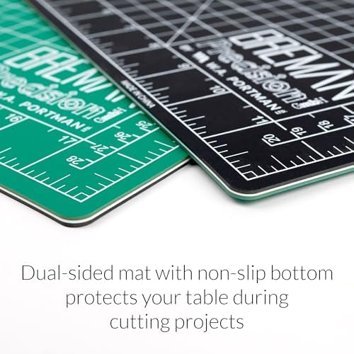 WA Portman Extra Large Cutting Mat for Sewing with Rotary Cutter for Fabric Set – (24x36) Self-Healing Cutting Mat with 45mm Fabric Cutter Wheel & 5 Rotary Blades – Sewing Accessories & Tools