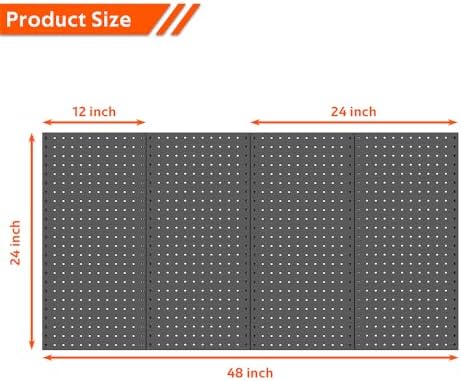 Ultrawall 4 Pcs Metal Pegboard Wall Panels, Peg Boards for Garage Tool Storage (Pack of 2)