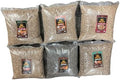 Lumber Jack BBQ 6 x 7 Pound Bag Variety BBQ Pellet Pack - 100 Percent Oak, Hickory, MapleHickoryCherry, OakHickoryCherry, Mesquite Blend, and Charblend
