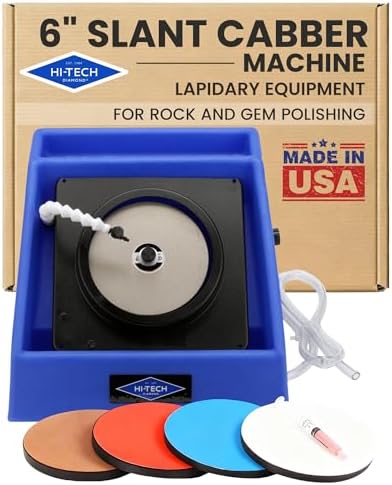 Hi-Tech Diamond 6" Slant Cabber Lapidary Machine, Rock Polishing Kit