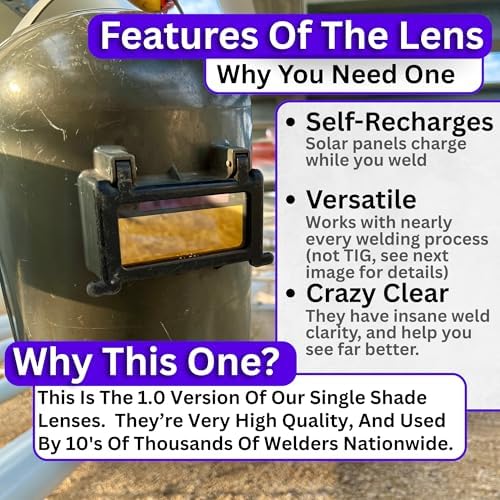 Ridge Products | Gold Shade 9 Auto Darkening Welding Lens | Cool Blue Welding Lens 2x4 1/4 | Shade 9 Welding Lens Auto Darkening | Perfect for a Sugar Scoop Welding Hood or Pancake Welding Hood