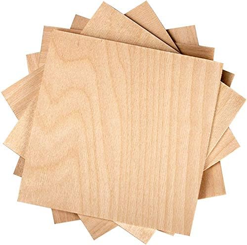 1/2" x 12 x 12 Baltic Birch Plywood – B/BB Grade (Package of 3) Perfect for Arts and Crafts, School Projects and DIY Projects, Drawing, Painting, Wood Engraving, Wood Burning and Laser Projects