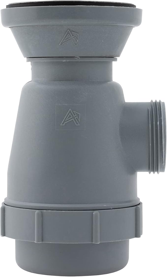 Ambassador Marine - 2 inch Drain, Trap Sink Drain, 1-1/4 inch-M Thread, w/Chain Stopper - Ultra-Mirror Finish - S00-0116-UP-W