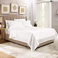 6pc 1200 Thread Count QUEEN Bed Sheet Set Egyptian, Deep Pocket, SNOW WHITE