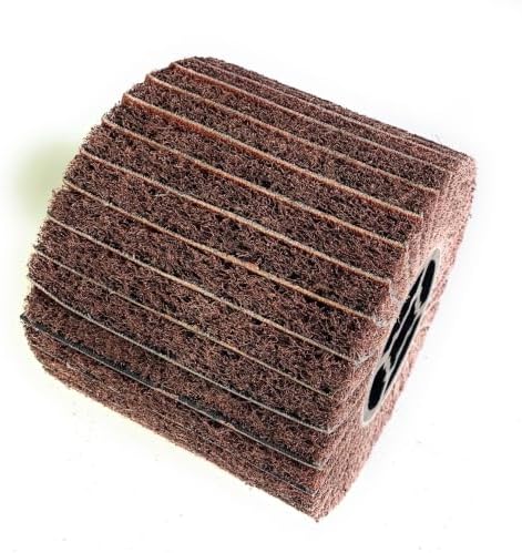 SIGNI Sandpaper Polishing burnishing Drawing Wheel Compatible with Burnishing Machine/Polisher/Sander 120x100mm (180 grit Sandpaper with Non Woven)