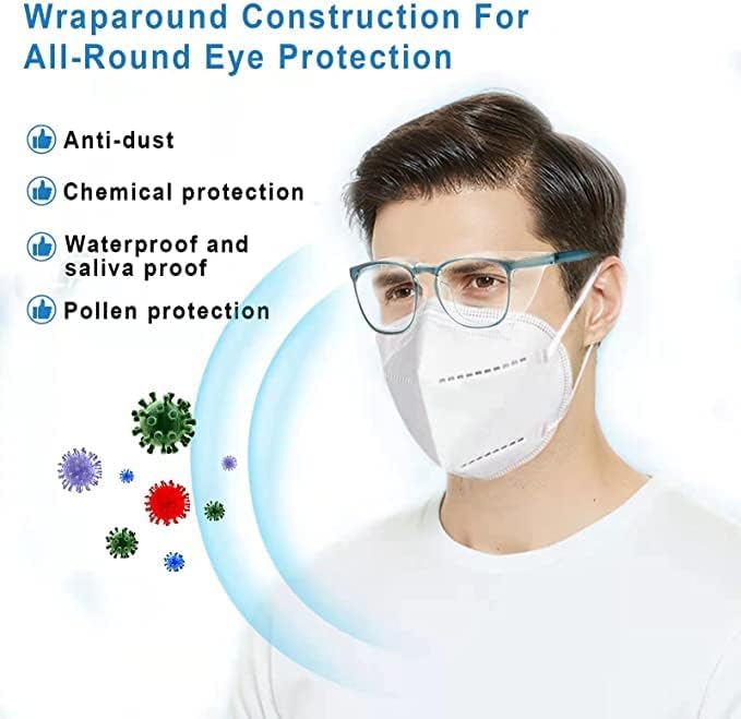 SQIMZAR Safety Glasses Goggles For Women Nurses Protective Eyewear,Anti Fog Safety Goggles