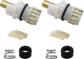 RP25513 Faucet Stem Assembly Kit - 2x Faucet Stem Repair for Delta Two Handle Bathroom, Kitchen, Sink, and Bathtub Faucets - Fix Leaks with Lasting Stem, Spring & Seat for Hot and Cold Water